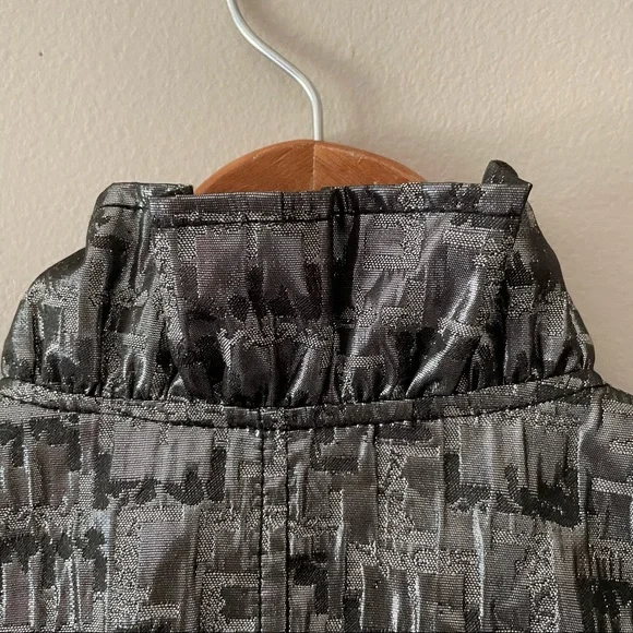 Ruby Rd Metallic Ruffle Collar Jacket - Picture 6 of 10